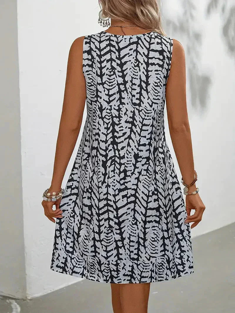 Rebeca® | Printed sleeveless dress for women