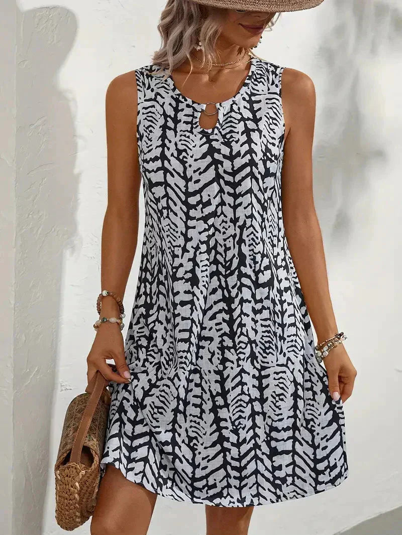 Rebeca® | Printed sleeveless dress for women