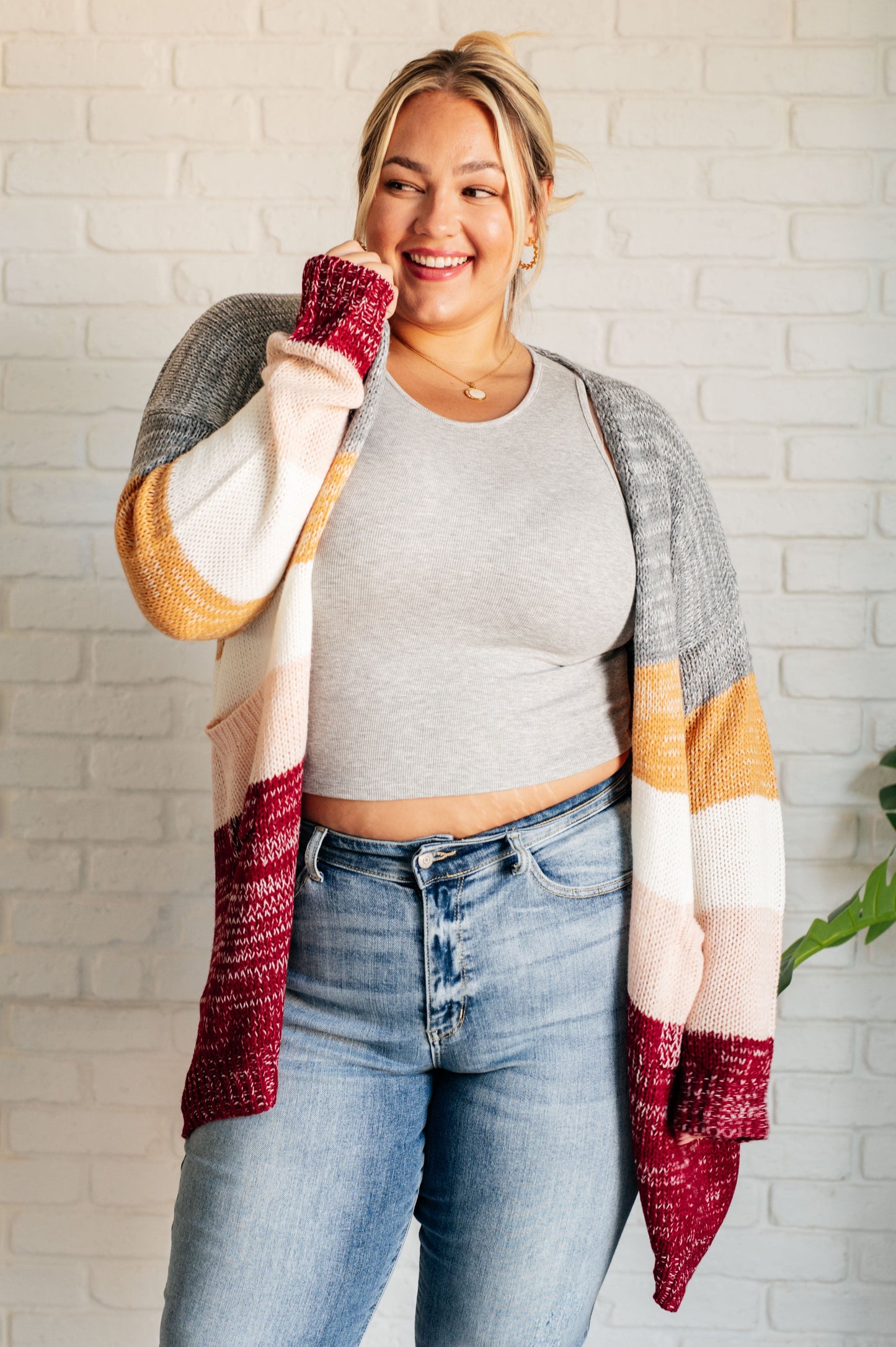 Tamara | Bring the Warmth Color Block Cardigan