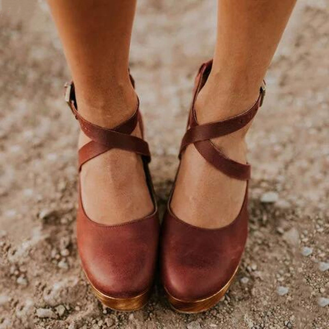 Mia | Women Elegant Closed Toe Wedge Heels