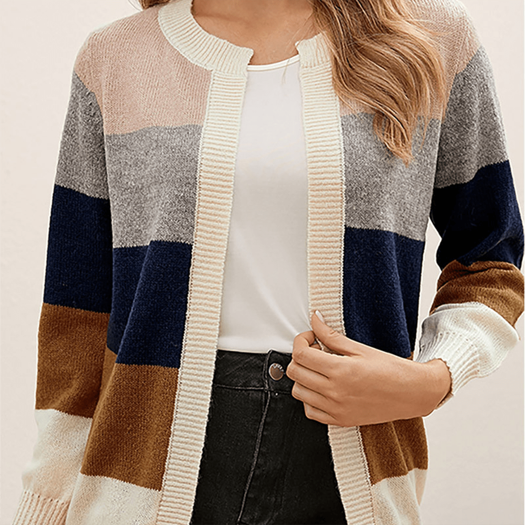 Lotte | Modern striped cardigan for women
