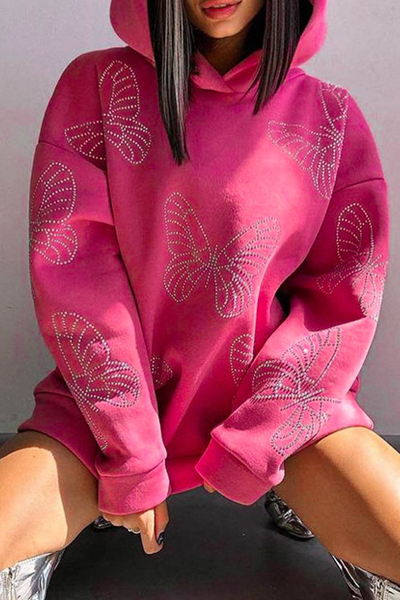 Sabine | Butterfly Hot Drilling Hoodie