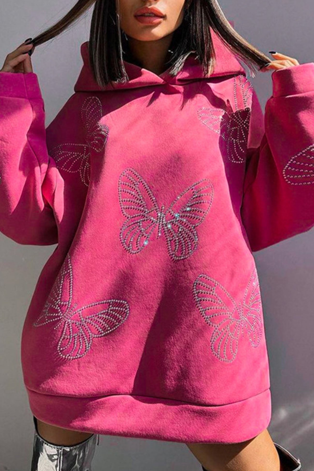 Sabine | Butterfly Hot Drilling Hoodie