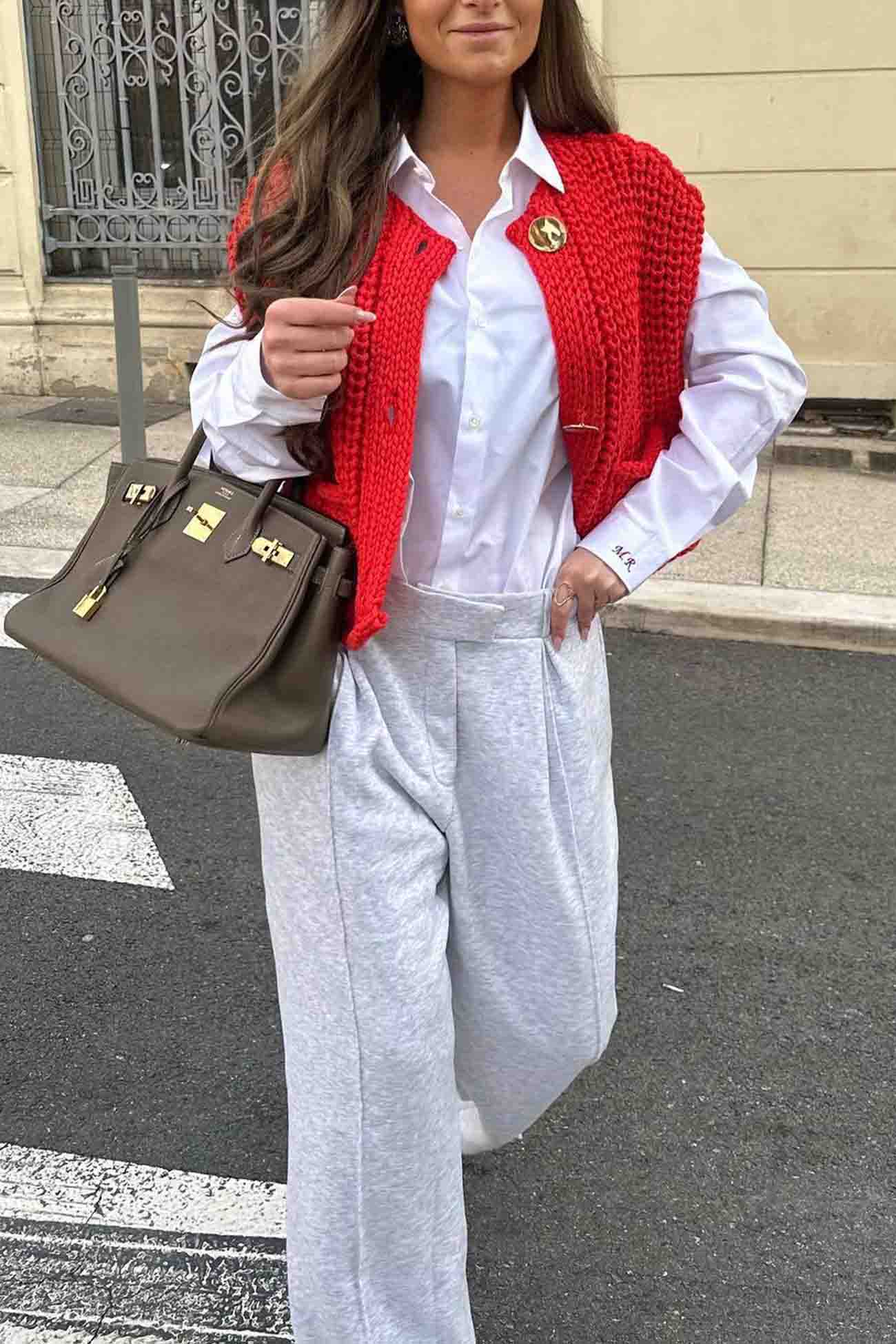 Katinka | Cardigan with a button placket at the front and sleeveless pockets