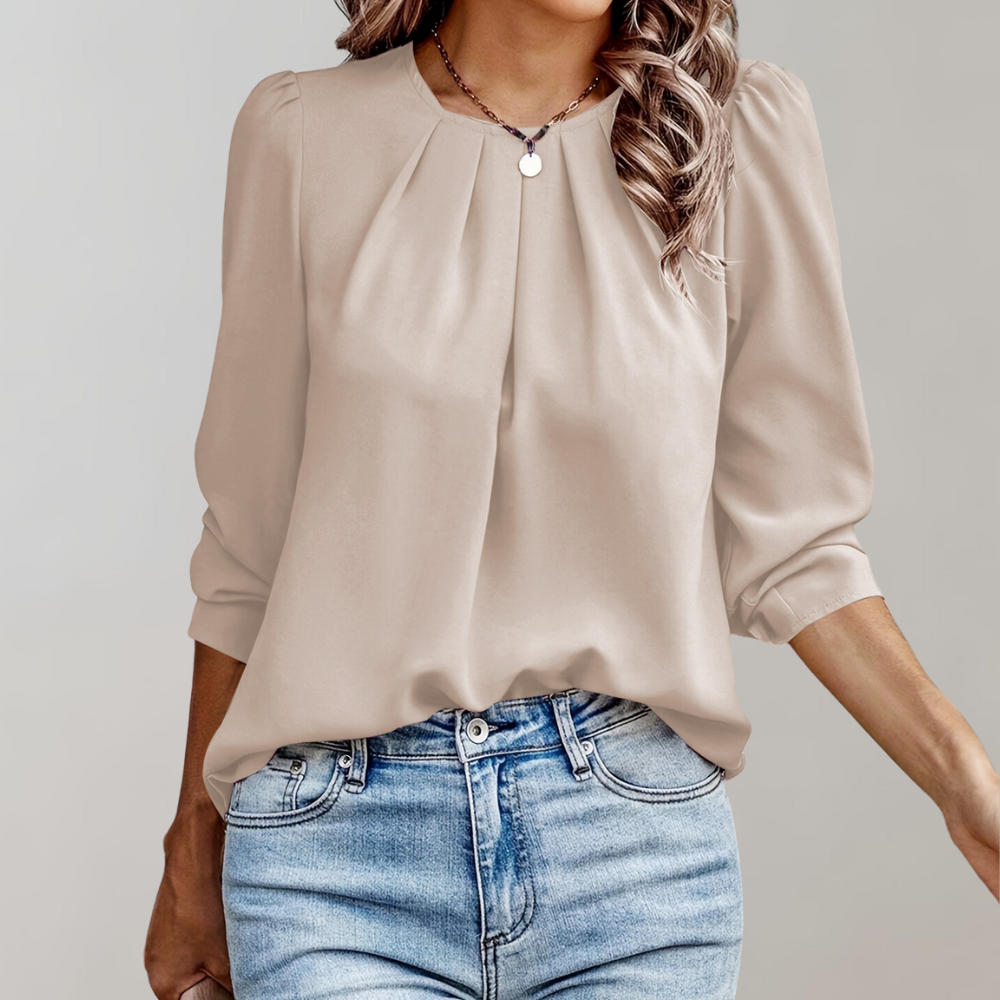 Bucher® | Women'S Blouse With Pleats And Puff Sleeves