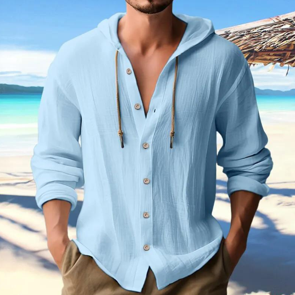 Michael | Men's Hooded Long Sleeve Shirt