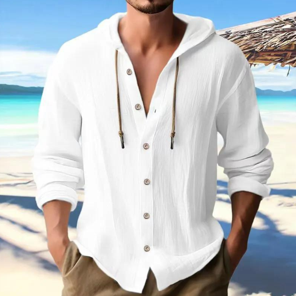 Michael | Men's Hooded Long Sleeve Shirt
