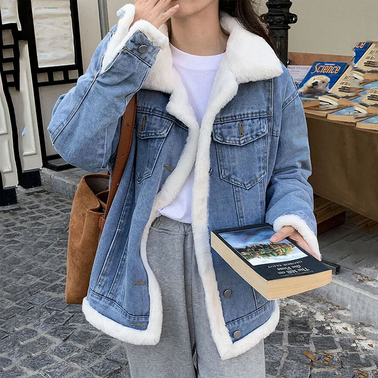 Fiona® | Winter fleece denim jacket