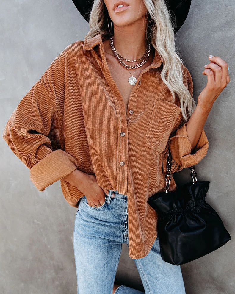 Fabiana® | Women's shirt with vintage collar and button placket