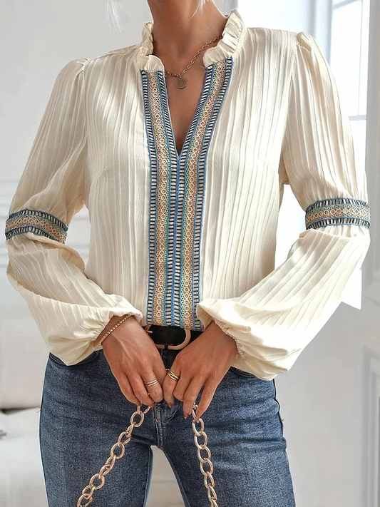 Anja® | Beautiful V-Neck Blouse