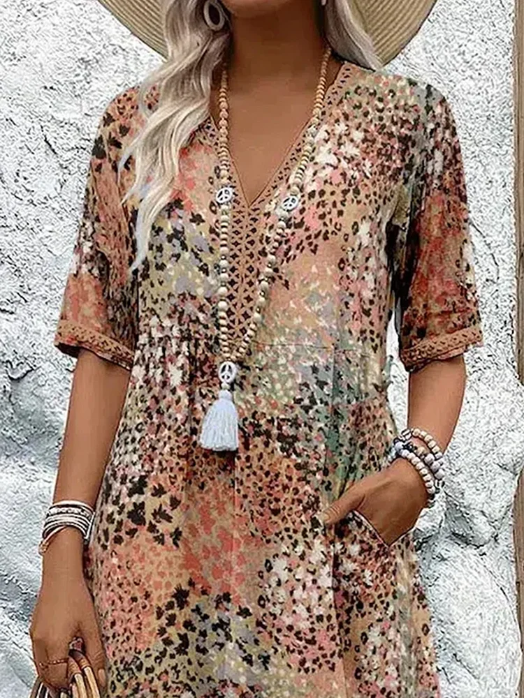 Felicia® | Elegant women's maxi dress floral pattern