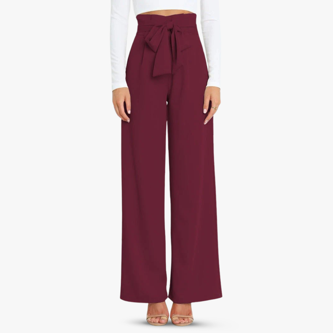 Andrea® | Wide women's trousers with tie belt