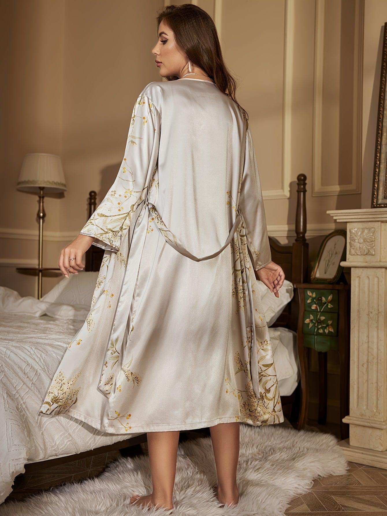 María José® | Elegant long women's nightdress set 2-piece