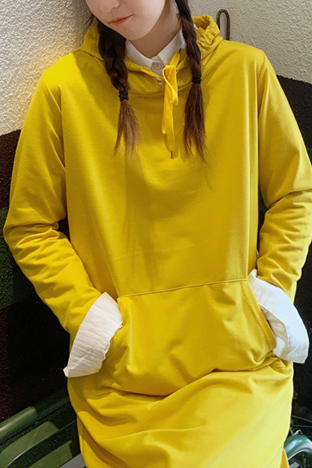 Yvonne | Candy colored hooded dress