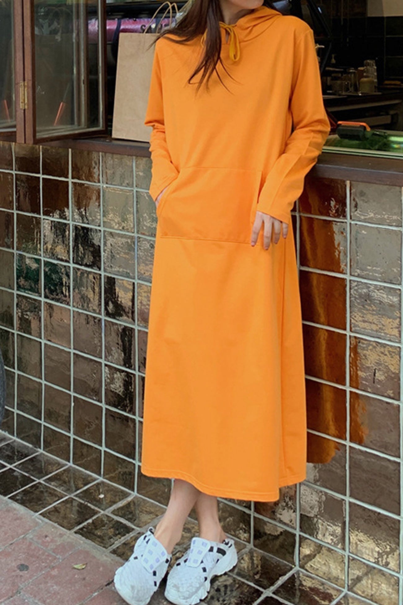 Yvonne | Candy colored hooded dress