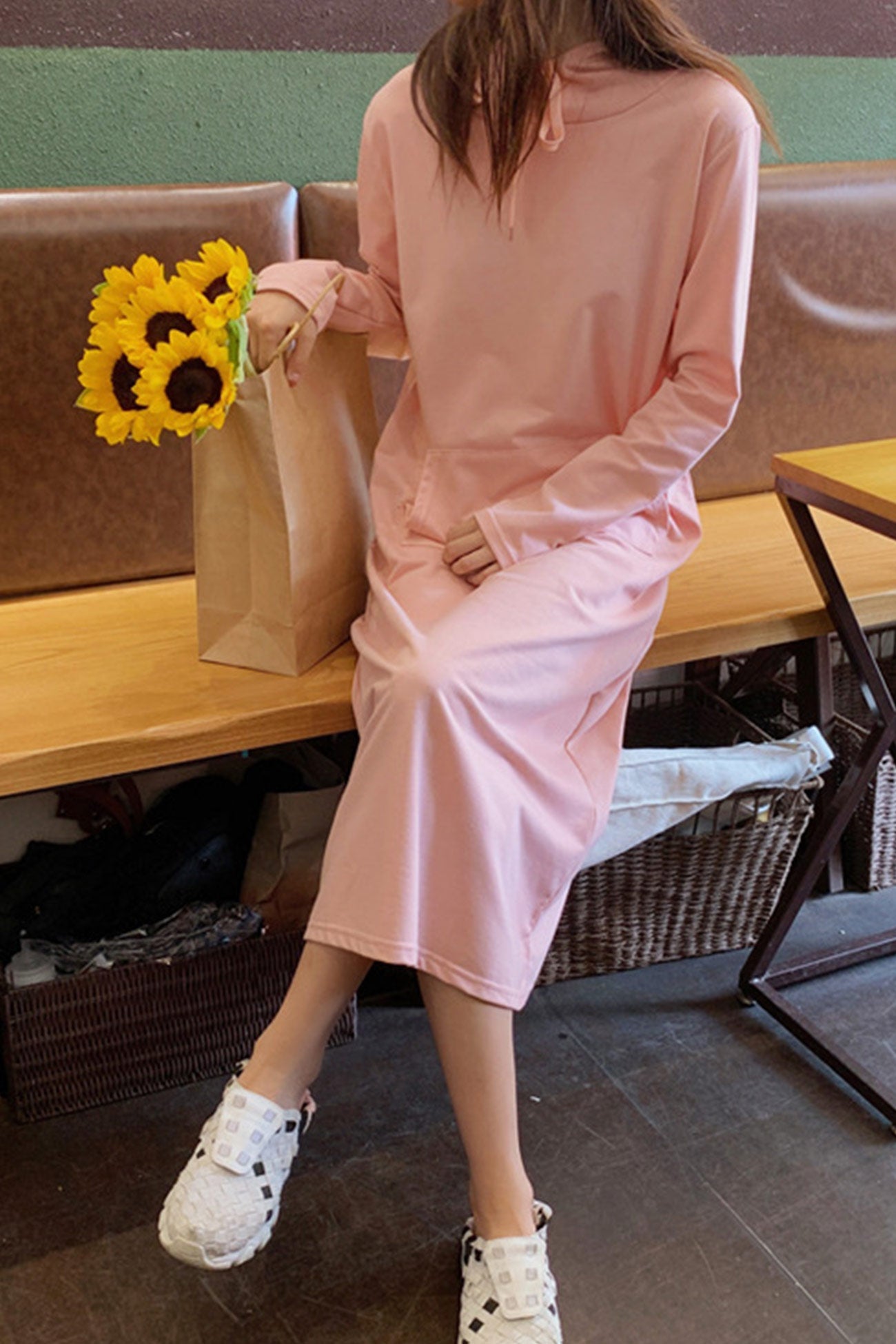Yvonne | Candy colored hooded dress