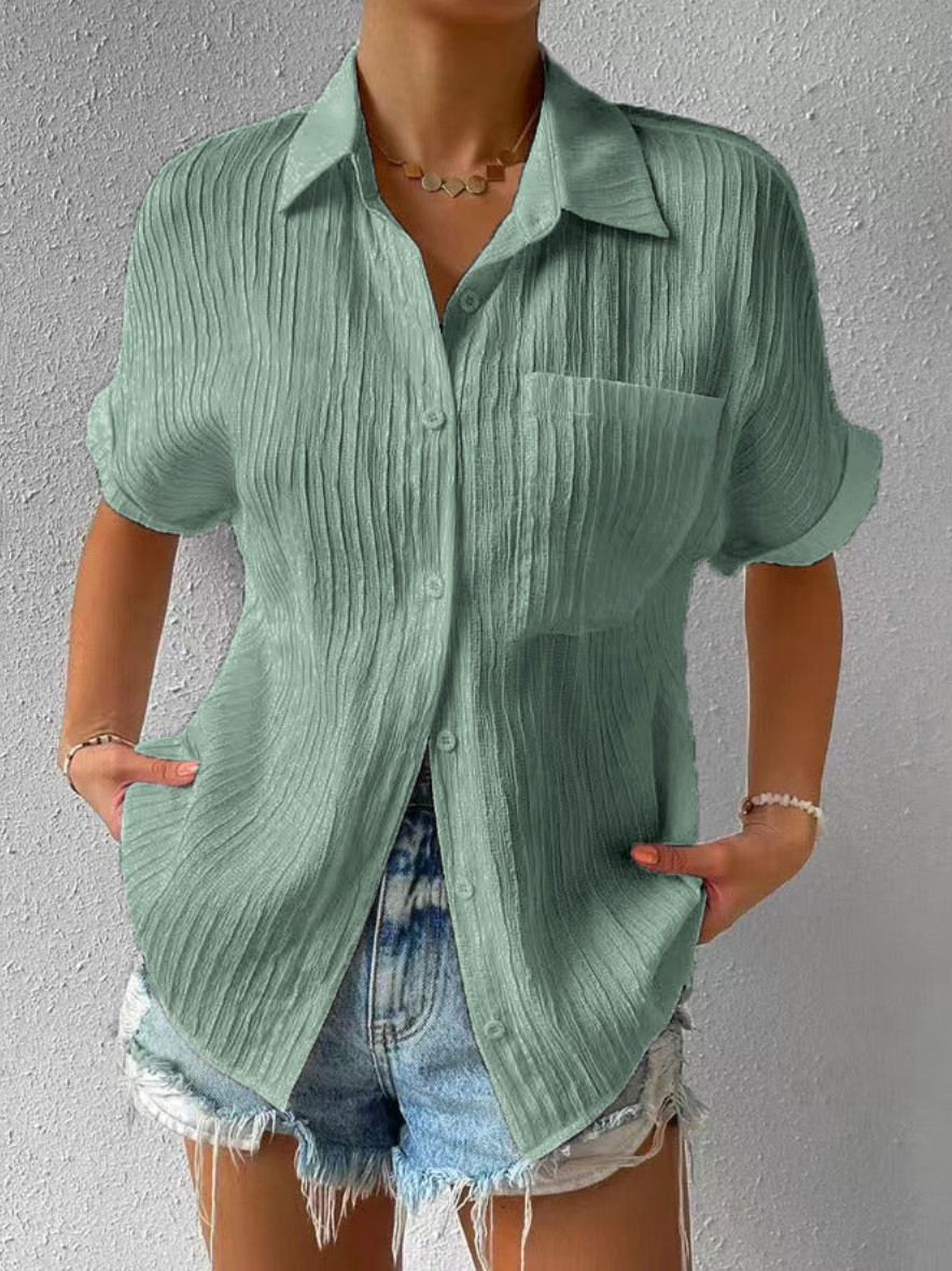 Flor® | Casual Buttoned Loose Blouse