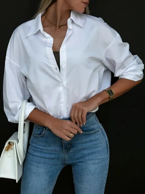 Karla® | Casual Streetwear Orange Blouse With Buttons