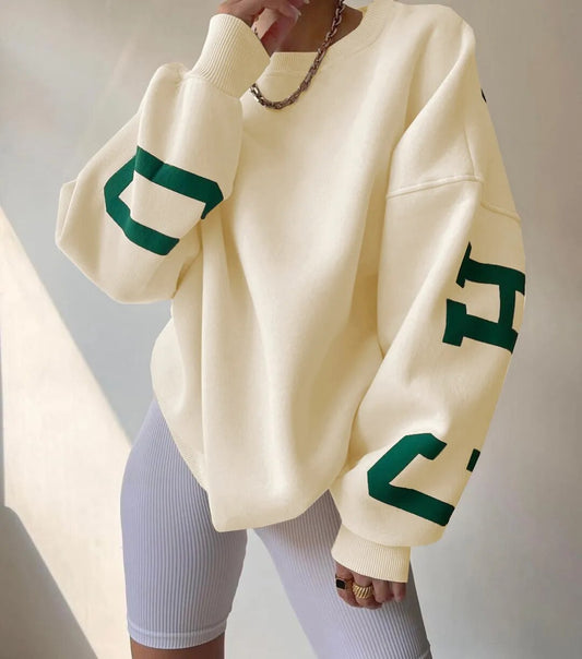 Aurora | Casual letter print sweatshirt