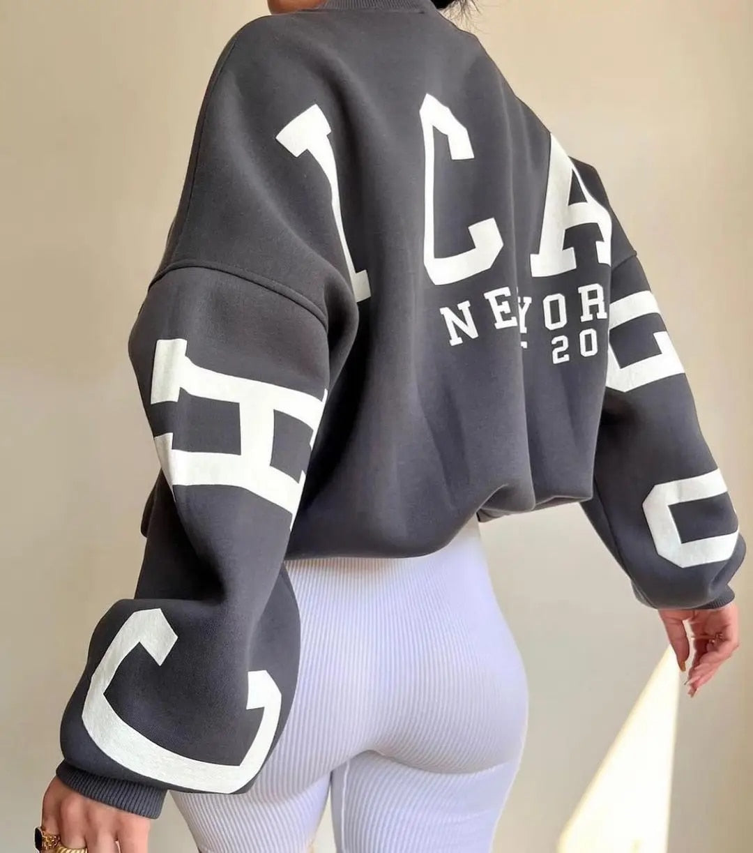Aurora | Casual letter print sweatshirt