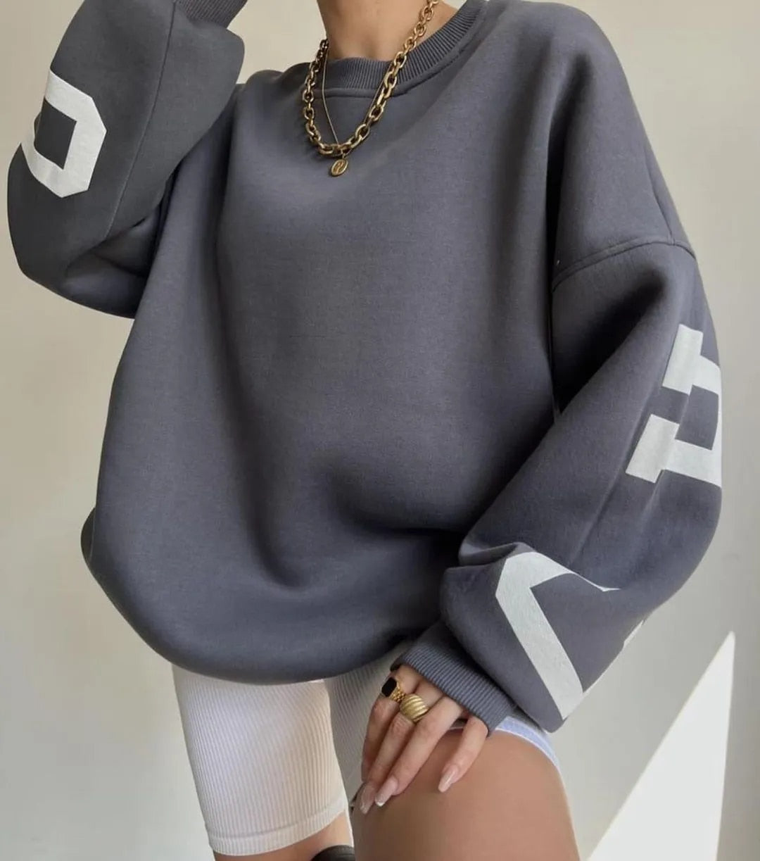 Aurora | Casual letter print sweatshirt