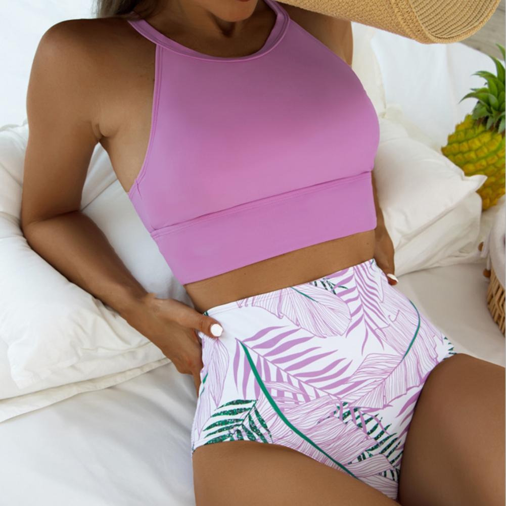 Evelyn® | Floral Print High Waisted Swimsuit