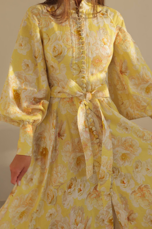 Paulina® | Balloon Sleeve Floral Maxi Dress