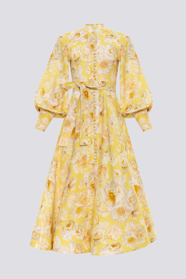 Paulina® | Balloon Sleeve Floral Maxi Dress