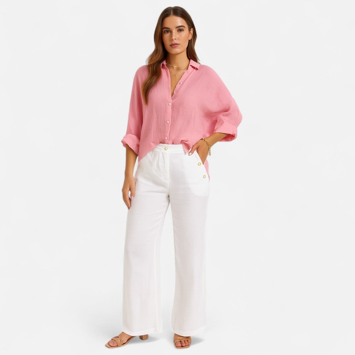 Malena® | Chemise d'été en lin pour femme Grace without effort, elegance respirante