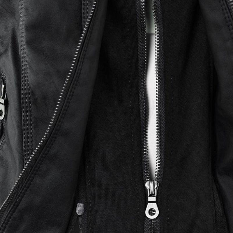 Tatiana | Leather jacket with hood