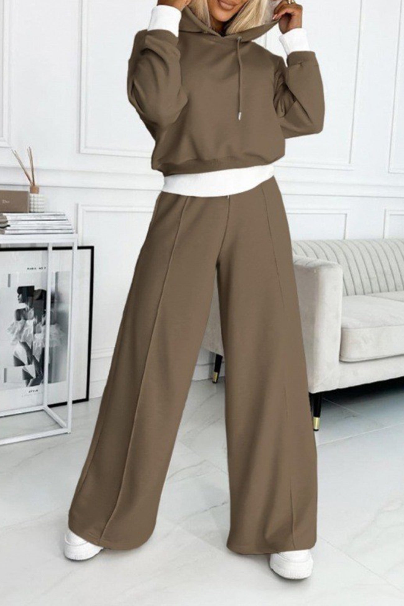 Juliana | Color splice hoodie long pants set