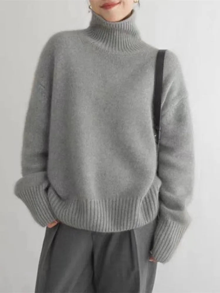 Eva® | Pull à col roulé en cachemire