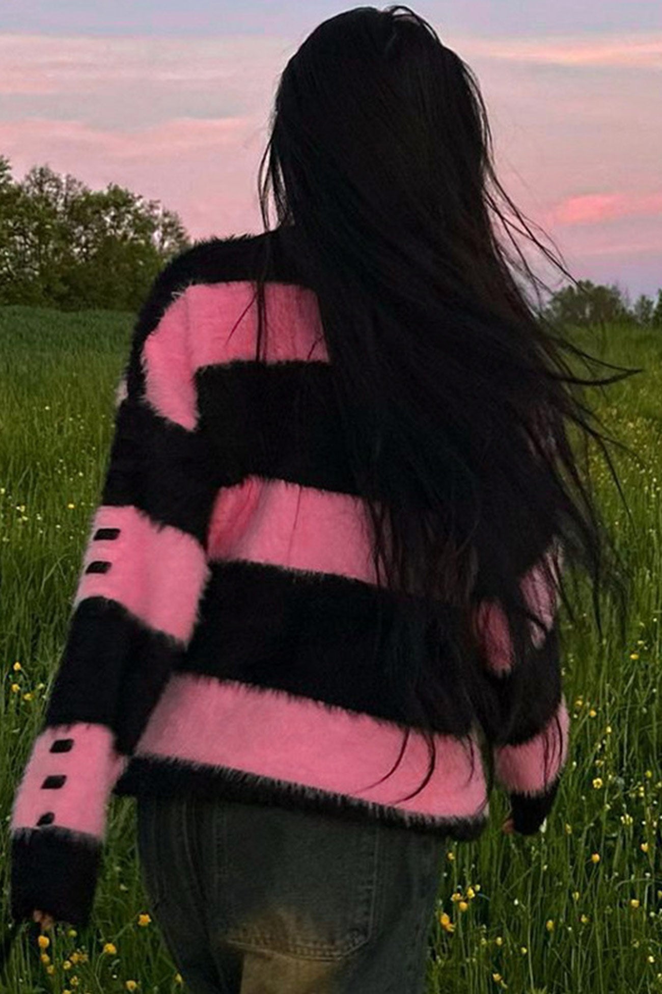 Olivia | Contrast Sweater Rabbit Plush Doll Sweater