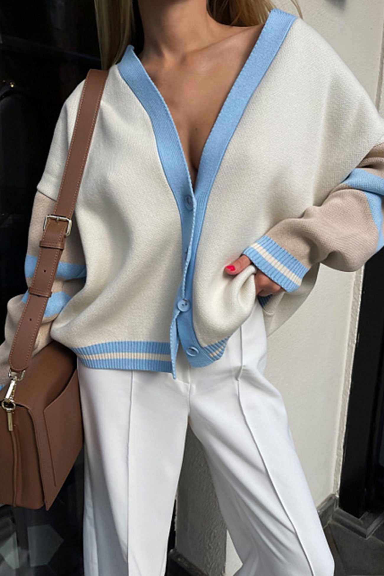 Elsbeth | Cardigan with contrast stripes