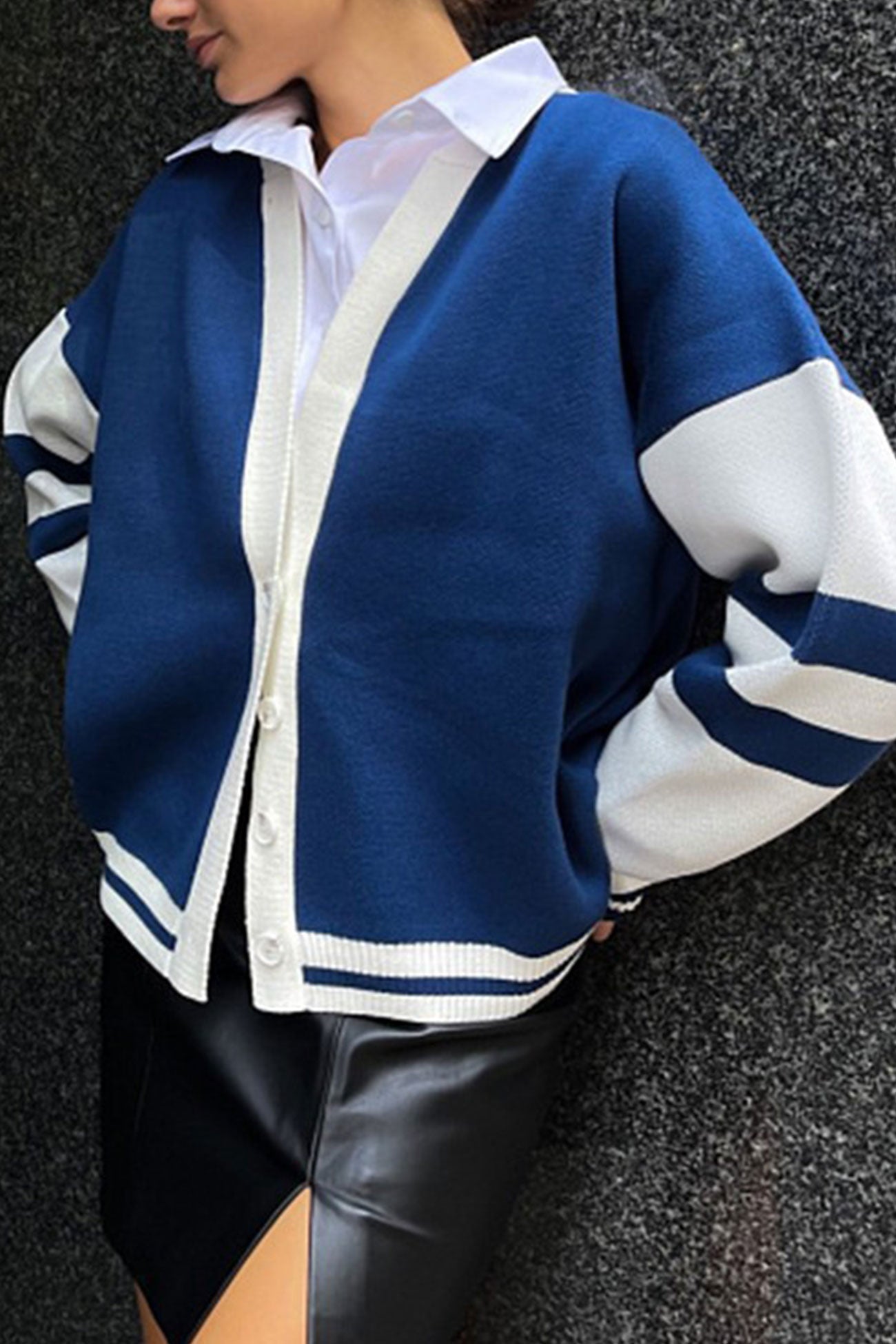 Elsbeth | Cardigan with contrast stripes