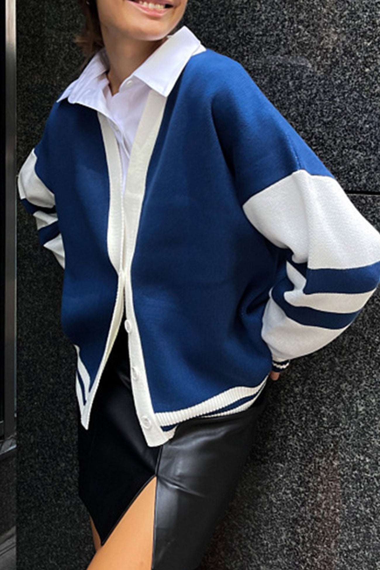 Elsbeth | Cardigan with contrast stripes