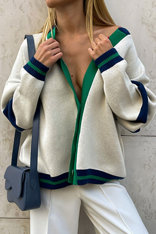 Elsbeth | Cardigan with contrast stripes