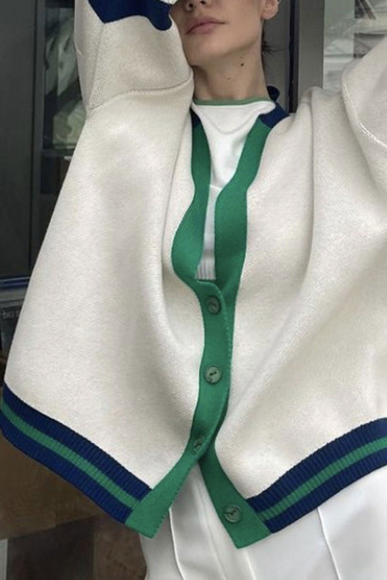 Elsbeth | Cardigan with contrast stripes