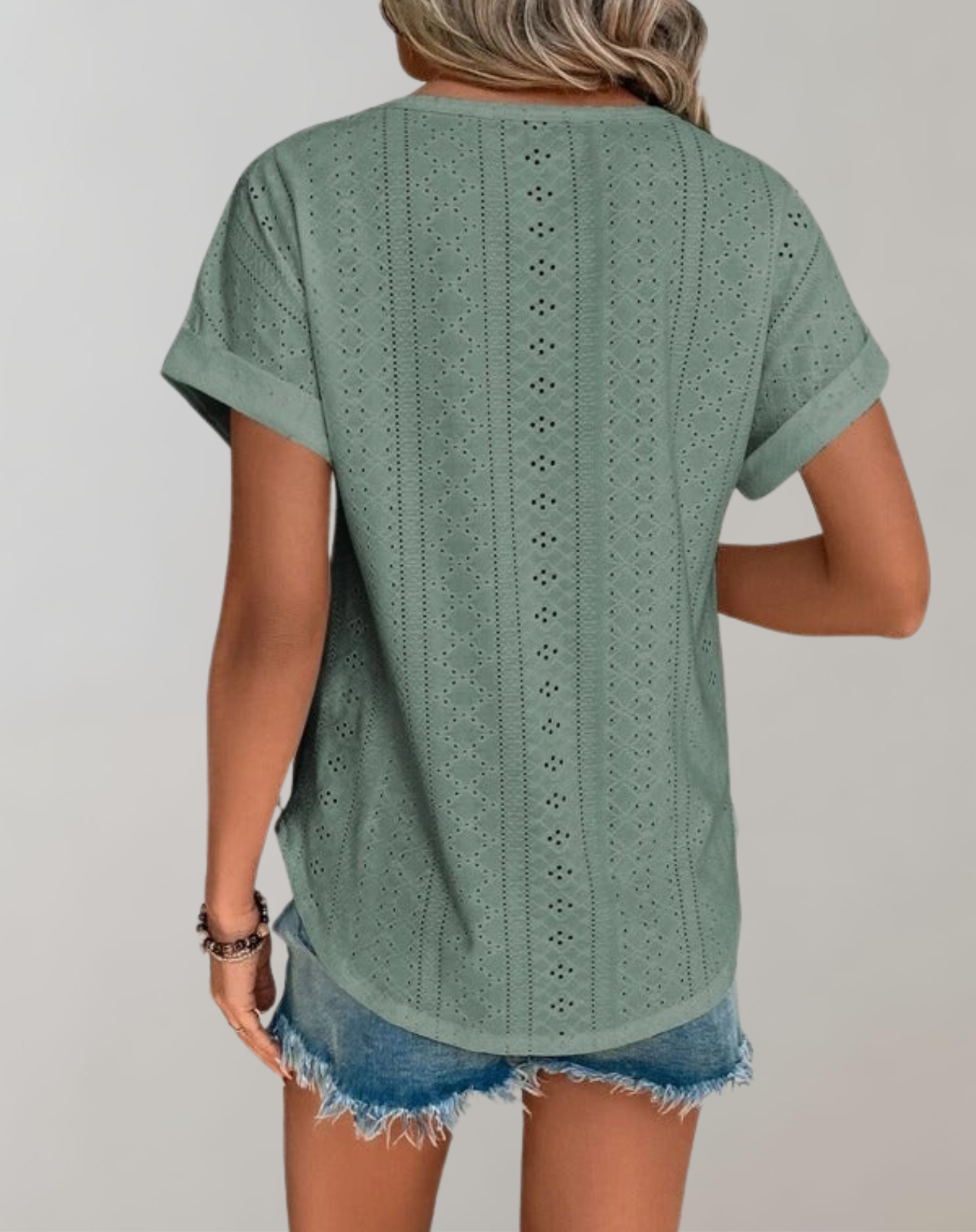 Sonia® | Elegant Top With Eyelet Embroidery