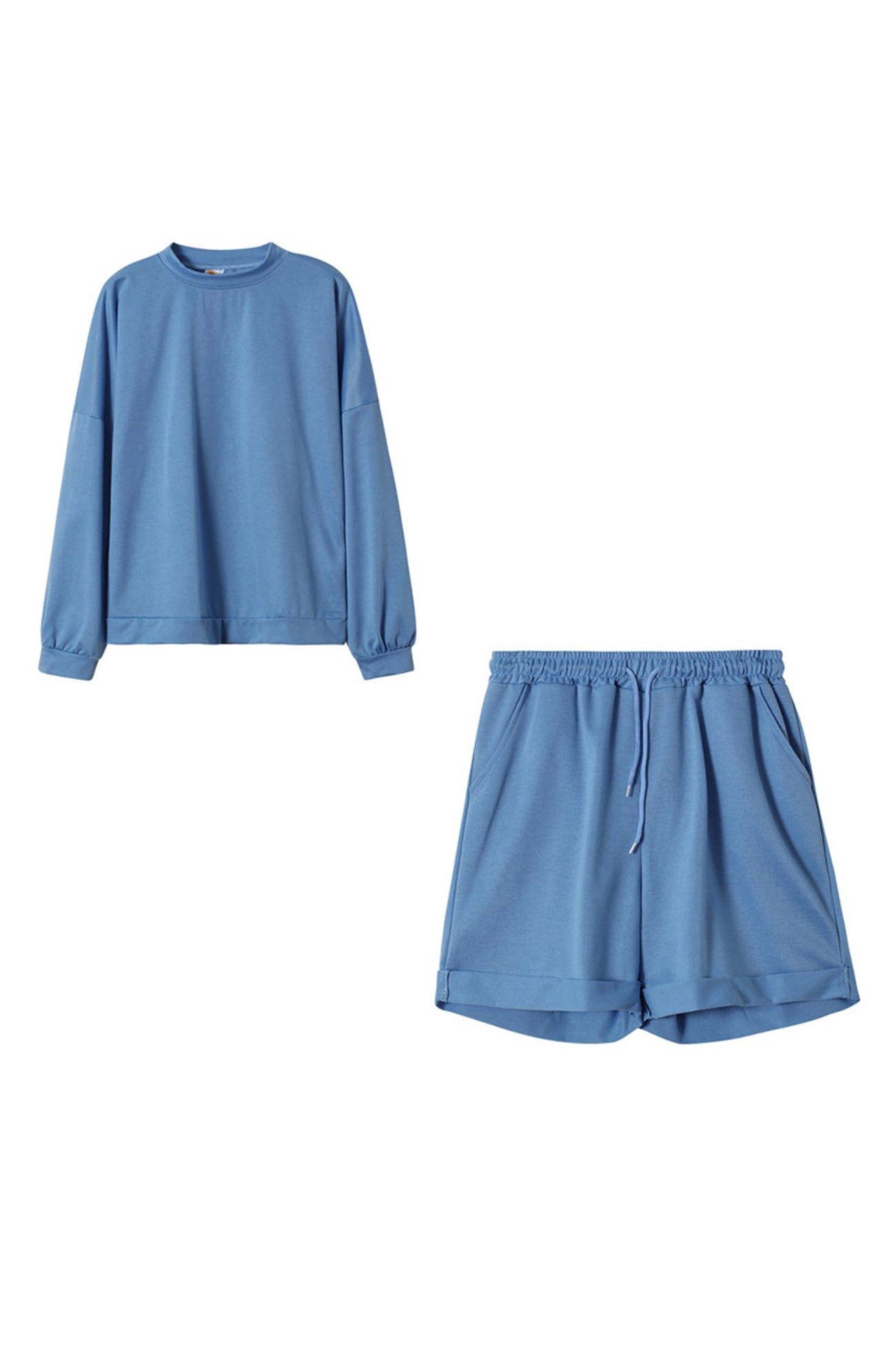 Gerda | Crew neck sweatshirt shorts set