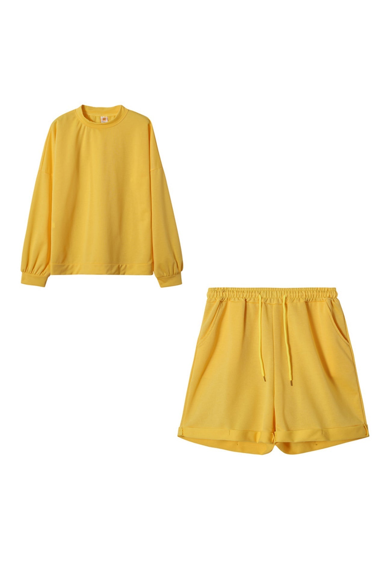 Gerda | Crew neck sweatshirt shorts set