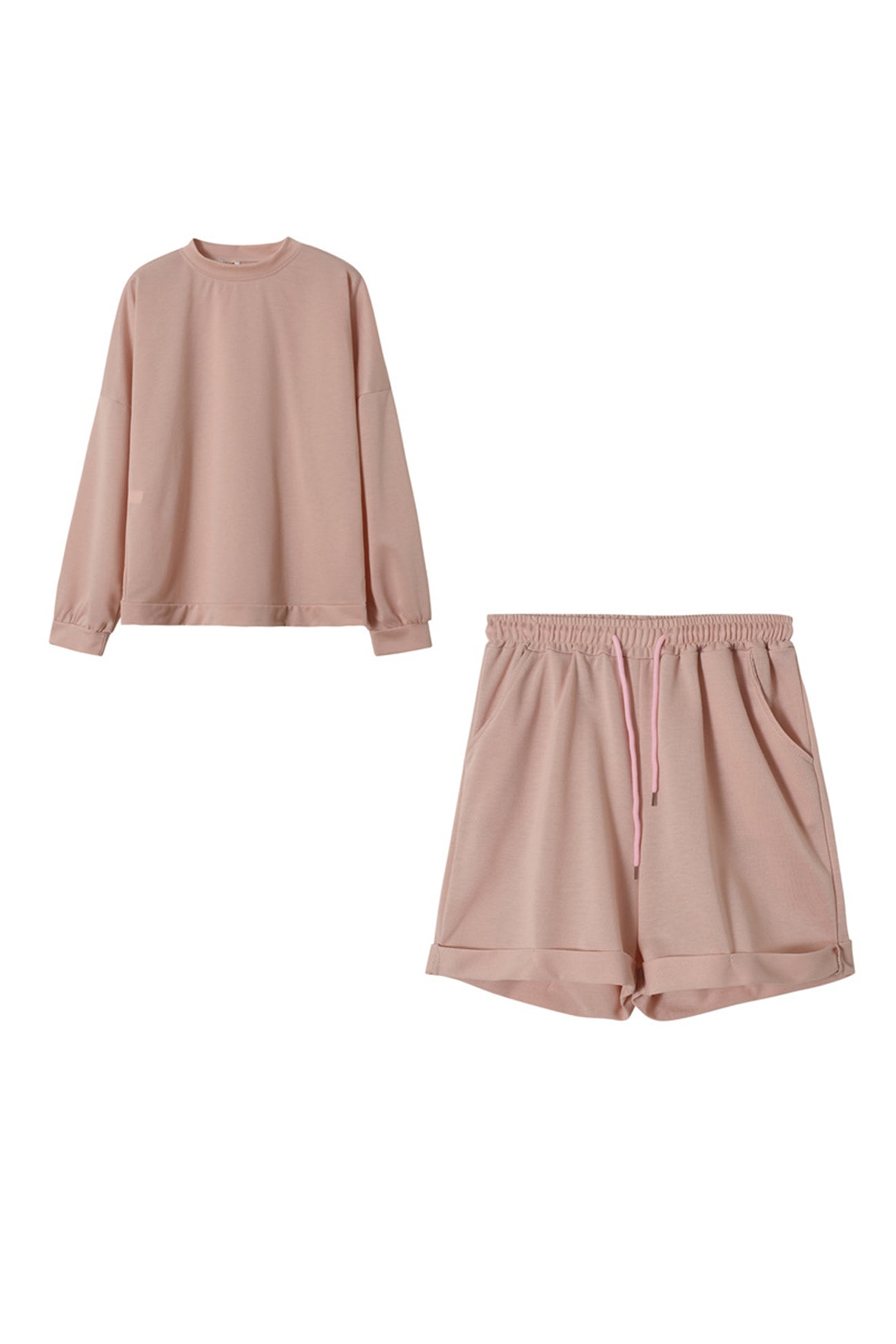Gerda | Crew neck sweatshirt shorts set