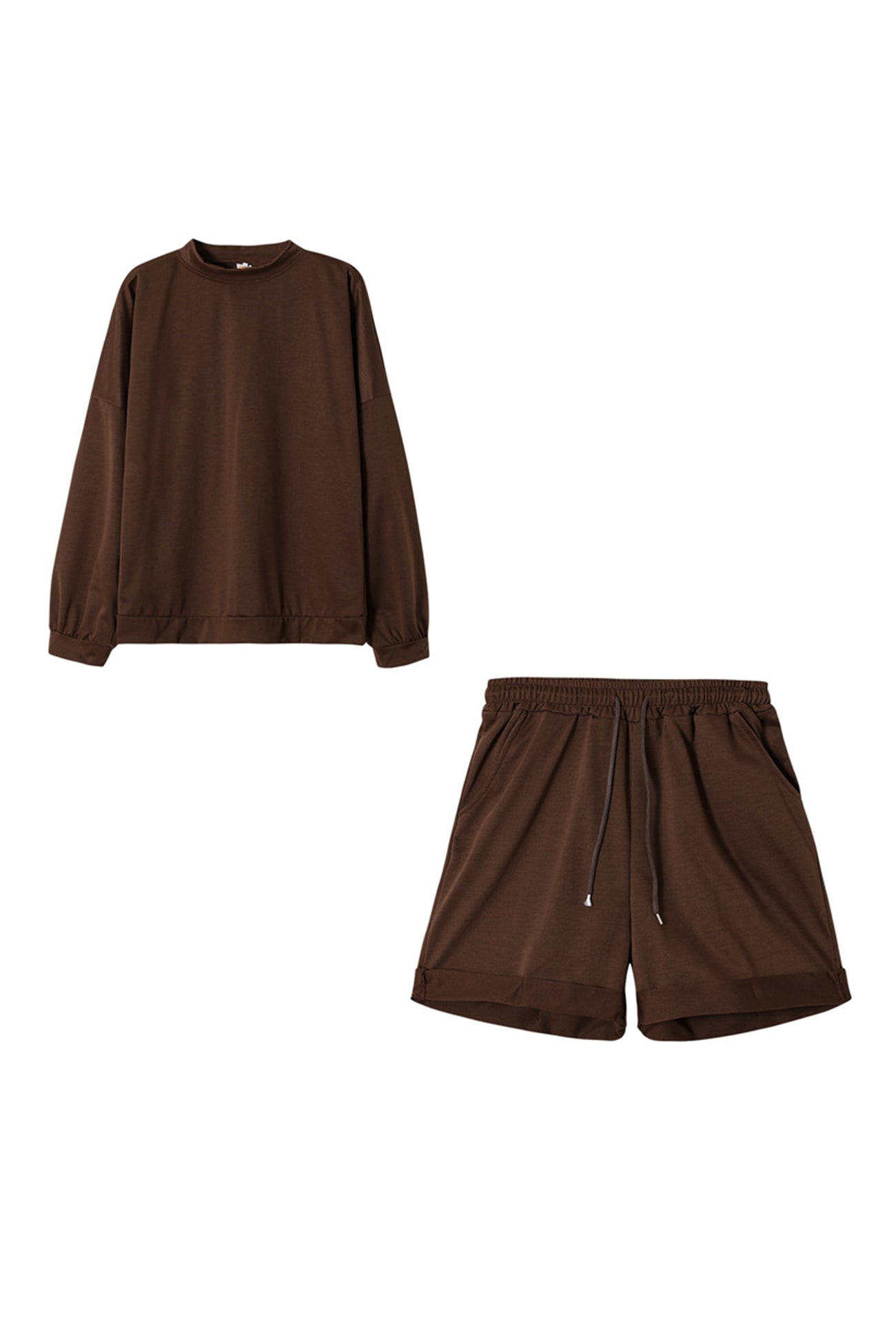 Gerda | Crew neck sweatshirt shorts set