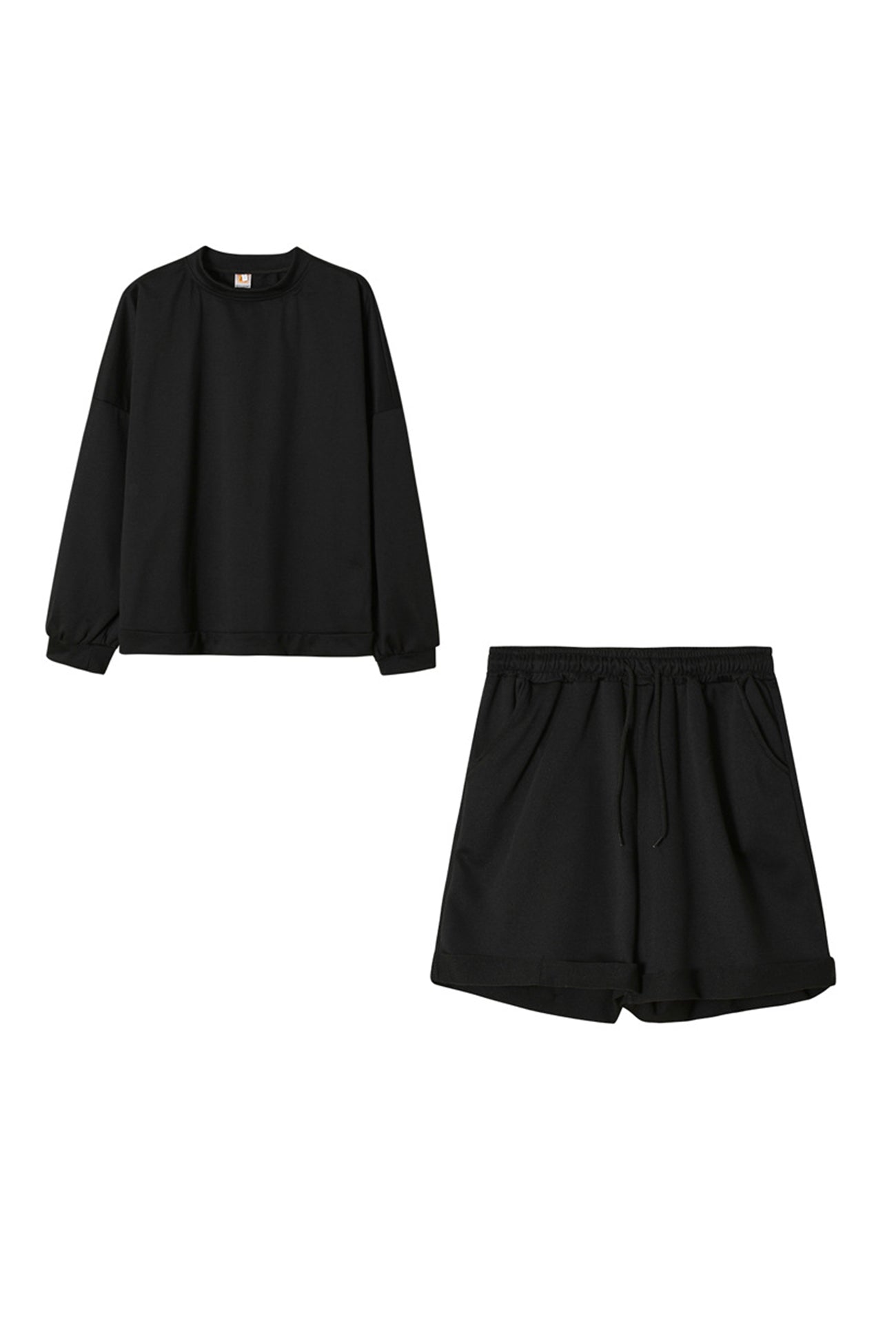 Gerda | Crew neck sweatshirt shorts set