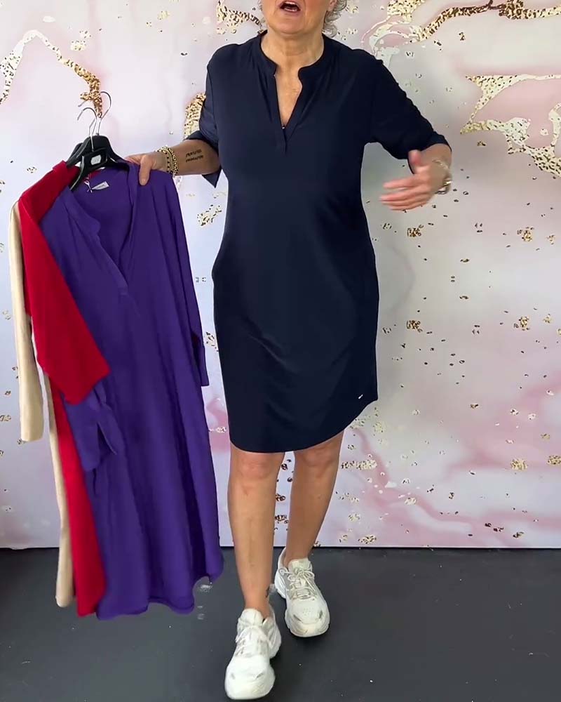 Sara® | Elegant women's dress V-neck