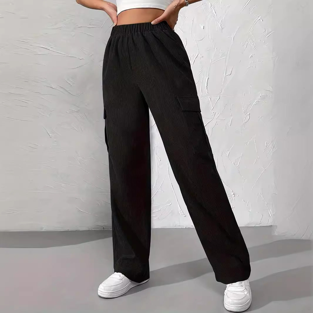 Bethania® | Autumn And Winter New Elastic Waist Cargo Pants Corduroy