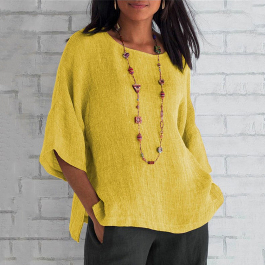 Karina® | Casual 3/4-sleeve linen tunic for women
