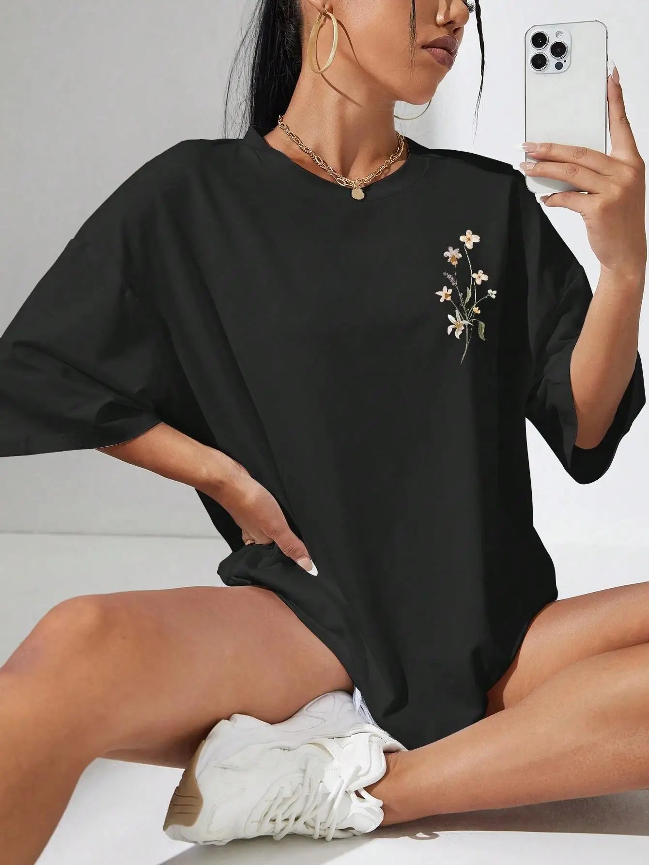 Guadalupe® | Floral women's cotton T-shirt