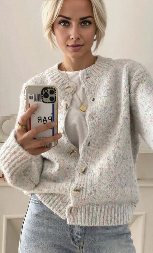 Vanessa® | Cardigan à Manches Longues Ivory