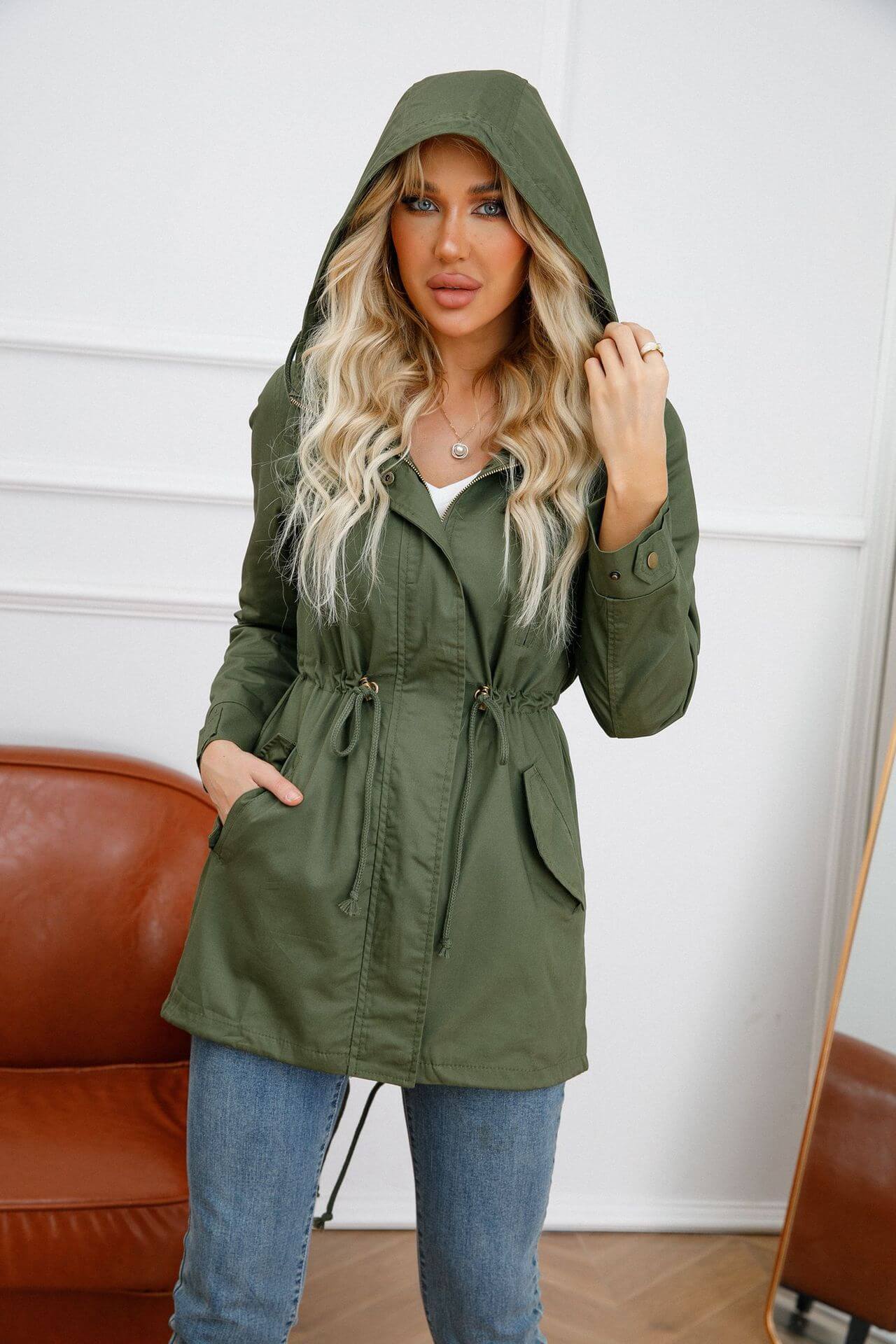 Alba | Parka waist hooded jacket